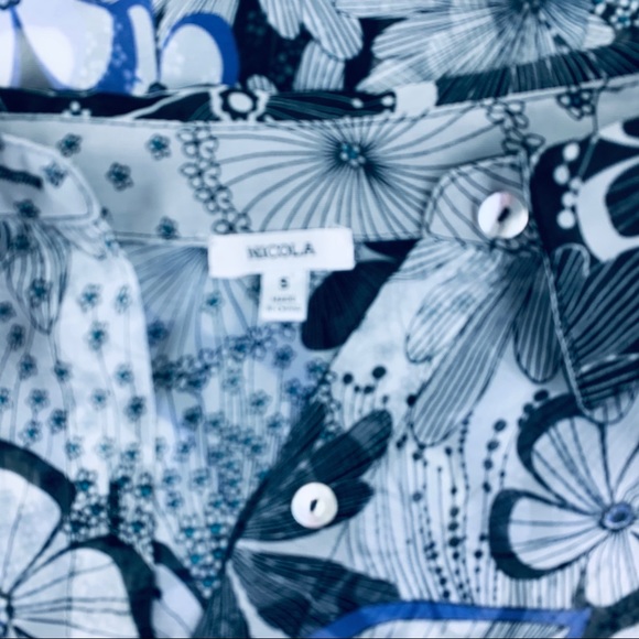 Nicola-LongSleeves-2PieceBlouseFloralPurple-Small - Picture 5 of 8